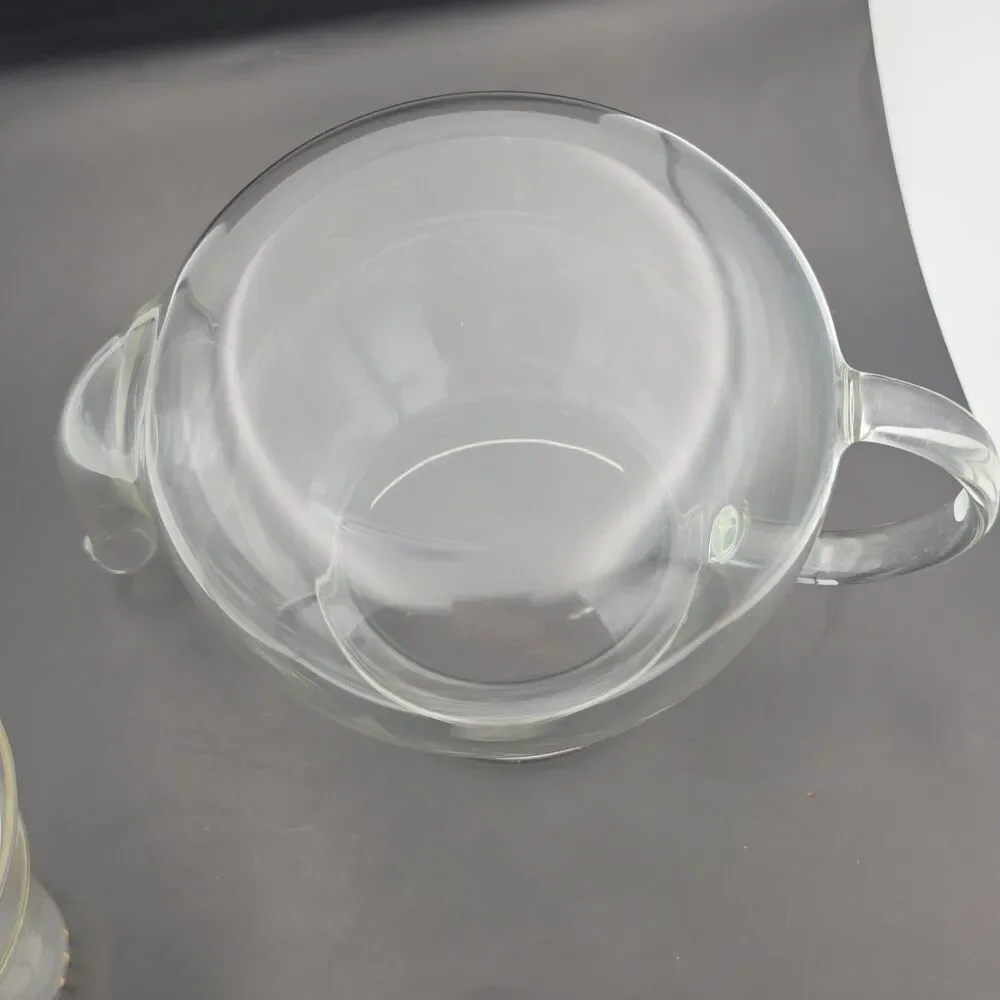 Princess House Exclusive Heritage Etched Glass Teapot w Lid/Infuser